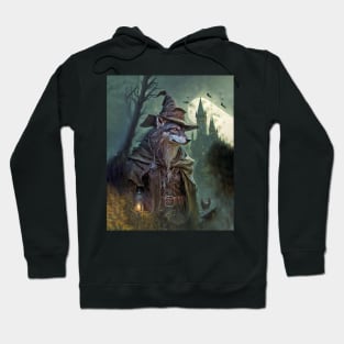 Wolf Wizard Witch Full Moon Hoodie